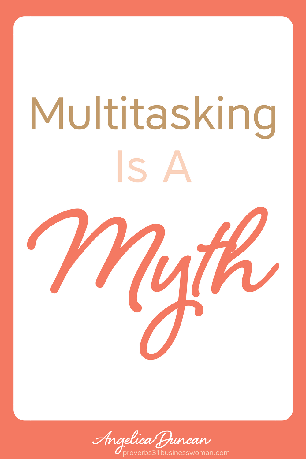 What if I told you that multitasking is a myth? Here's the secret to getting more done in less time + boosting your productivity! #multitasking #christianwomenleaders #womenleaders #mompreneur #onlinebusiness #wahm #womeninbusiness #christianbusiness #christianwomeninbusiness #christianentrepreneurs #proverbs31 #proverbs31woman #proverbs31businesswoman #proverbs31enrepreneur #p31 #silkoversteel #sos #angelicaduncan