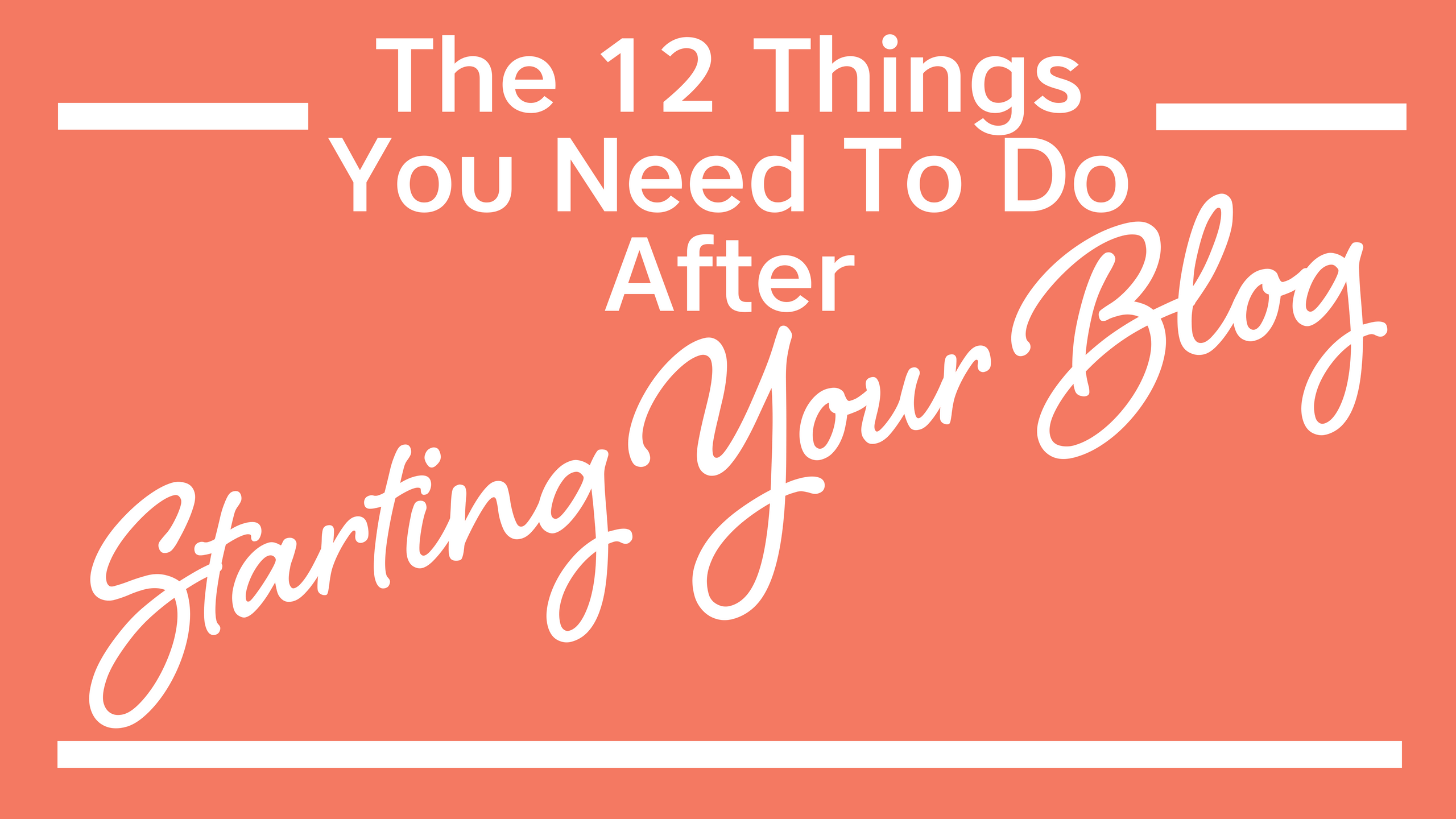 Let's be sure you're off on the right foot to having a successful blog! There are 12 things you need to do immediately after starting your blog. Plus, you'll know what NOT to do when starting your blog for the first time!