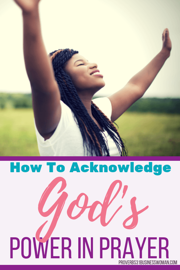 God's Power In Prayer | One of the most important prayer strategies is learning to acknowledge God's power! Laying down our will and desires to His sovereignty may be just the answer to prayer we really need! Let's learn about God's power in prayer! Join us for an in-depth Bible Study on how to pray effective prayers! Grab your printable companion workbook after you join! #godspower #sovereignty #proverbs31businesswoman #prayer #prayingwoman #biblestudy #christianblogger #jesusgirl